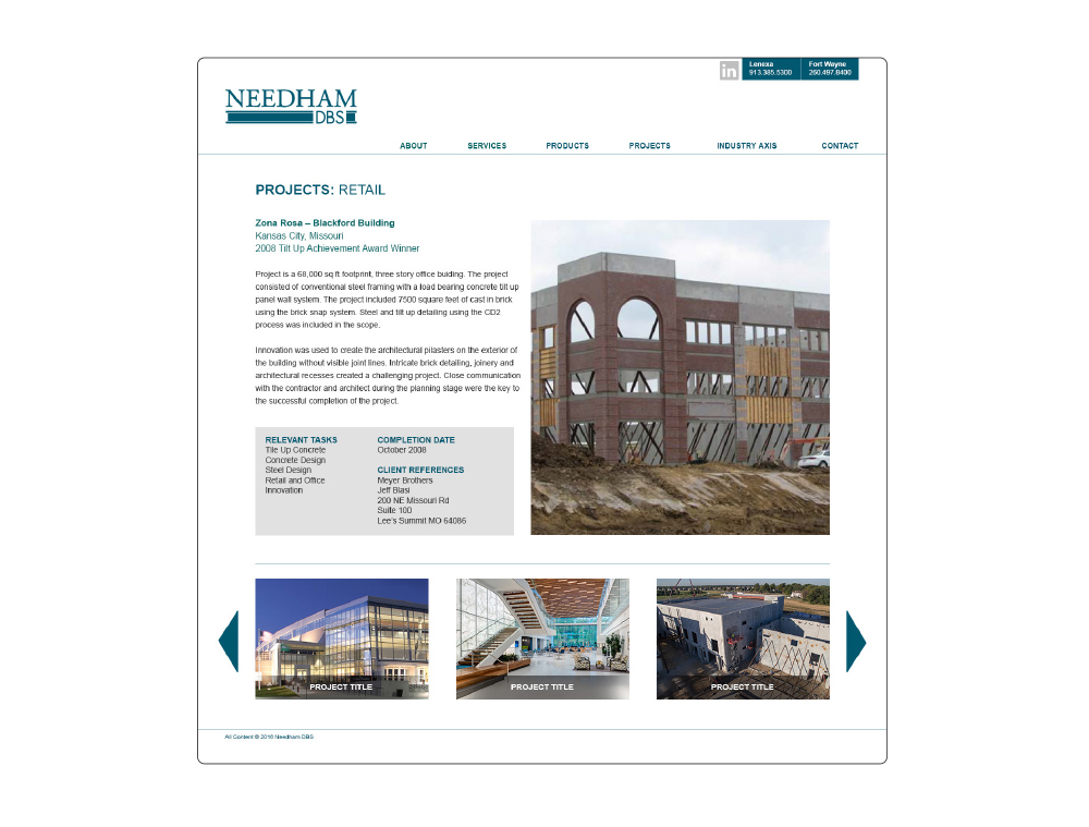 Needham DBS website design by The Common Sense Creative