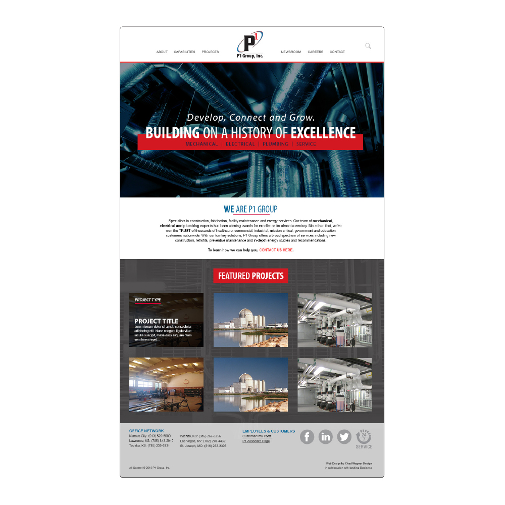 P1 Group Inc. website design by The Common Sense Creative