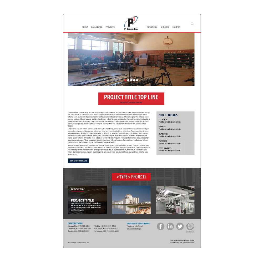 P1 Group Inc. website design by The Common Sense Creative